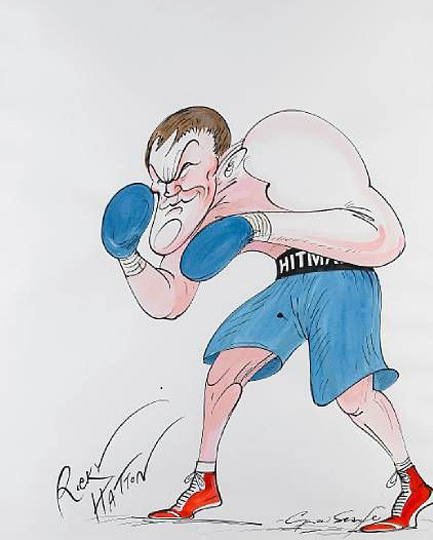 Ricky Hatton By Gerald Scarfe